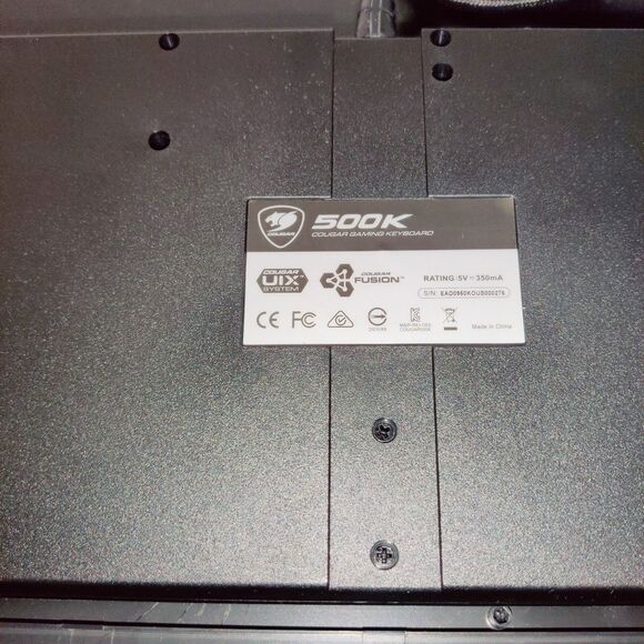 Cougar 500K Backlit 1000 Polling Rate Gaming Keyboard, with Mouse USB Pass thru - Picture 12 of 16